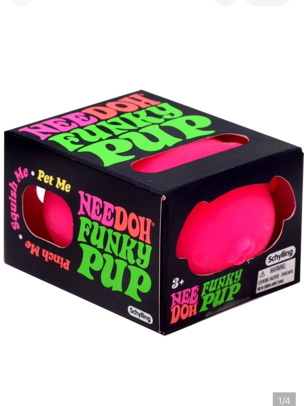 NeeDoh Funky Pup - Neon Pink